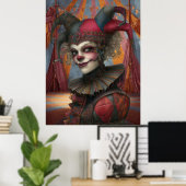 FD2サーカスピエロアートヴィンテージレトロカーニバル17 ポスター (ホームオフィス)