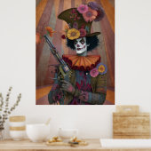 FD2サーカスピエロアートヴィンテージレトロカーニバル21 ポスター (キッチン)