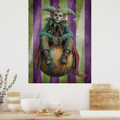 FD2サーカスピエロアート1ヴィンテージレトロカーニバルアート ポスター (キッチン)