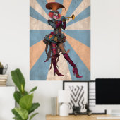 FD2サーカスピエロアート16ヴィンテージレトロカーニバルアート ポスター (ホームオフィス)