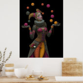 FD2サーカスピエロアート26ヴィンテージレトロカーニバル ポスター (キッチン)