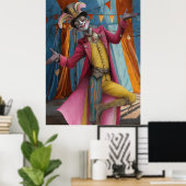 FD2サーカスピエロアート29ヴィンテージレトロカーニバル ポスター (ホームオフィス)