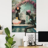 *~* FD2フローラ2 Black Goddeses by Pool 12 ポスター (ホームオフィス)