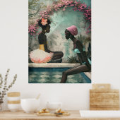 *~* FD2フローラ2 Black Goddeses by Pool 12 ポスター (キッチン)