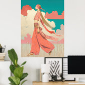 ^~* FD2ボヘミアンボホカクテルグラムウーマン8 ポスター (ホームオフィス)