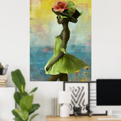 *~* FD2熱帯鮮やか黒女神25 ポスター (ホームオフィス)