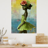 *~* FD2熱帯鮮やか黒女神25 ポスター (キッチン)