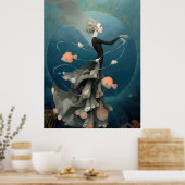 *~* FD2 15  水の女神 ファンタジー 海の人魚  ポスター (キッチン)