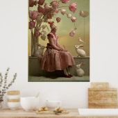 *~* FD2 22 Surreal  Bird  Flowers Rabbit Fantasy ポスター (キッチン)