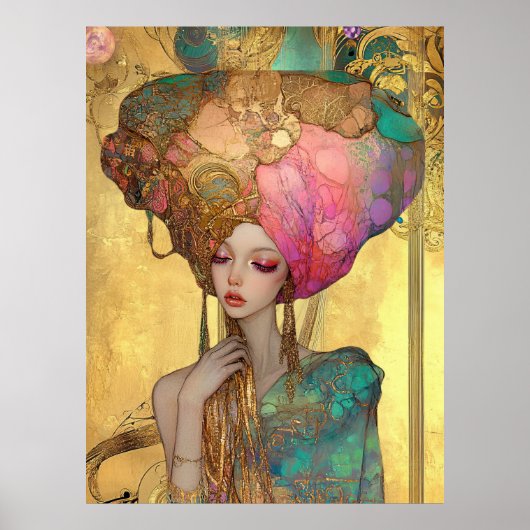 *~* FD2 28 Ornate Nouveau Fantasy Ethereal Woman  ポスター (正面)
