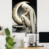 FD2 29 Enchanted Crescent Moon Goddess Poster ポスター (ホームオフィス)