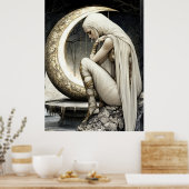 FD2 29 Enchanted Crescent Moon Goddess Poster ポスター (キッチン)