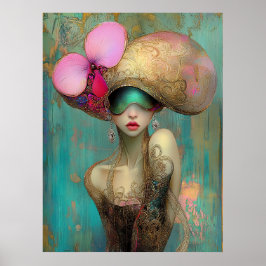 *~* FD2 35 Ornate Nouveau Fantasy Ethereal Woman  ポスター