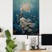 *~* FD2 7  Water Goddess Fantasy Sea Mermaid  ポスター (ホームオフィス)