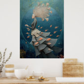 *~* FD2 7  Water Goddess Fantasy Sea Mermaid  ポスター (キッチン)