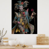 FD2 8サーカスピエロアートヴィンテージレトロカーニバル ポスター (キッチン)