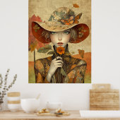 *~* FD2 Autumn Girls Fall Retro 19 ポスター (キッチン)