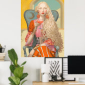 ^~* FD2 Blonde Bohemian Boho Cocktail Woman 9 ポスター (ホームオフィス)