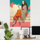 ^~* FD2 Bohemian Boho Cocktail  Glam Woman 13 ポスター (ホームオフィス)