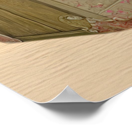 ^~* FD2 Bohemian Boho Woman Guitar 2 ポスター (角)