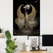 FD2 Enchanted 12 Crescent Moon Goddess Poster ポスター (ホームオフィス)