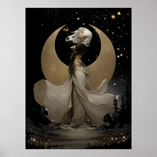 FD2 Enchanted 12 Crescent Moon Goddess Poster ポスター (正面)