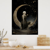 FD2 Enchanted 1 Crescent Moon Goddess Poster ポスター (キッチン)