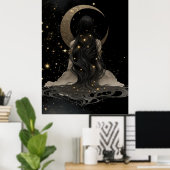 FD2 Enchanted 21  Crescent Moon Goddess Poster ポスター (ホームオフィス)