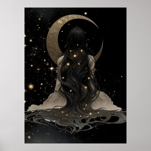 FD2 Enchanted 21  Crescent Moon Goddess Poster ポスター (正面)