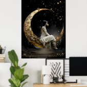 FD2 Enchanted 2 Crescent Moon Goddess Poster ポスター (ホームオフィス)