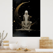 FD2 Enchanted 3 Crescent Moon Goddess Poster ポスター (キッチン)