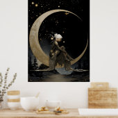 FD2 Enchanted 4 Crescent Moon Goddess Poster ポスター (キッチン)