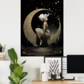 FD2 Enchanted 6 Crescent Moon Goddess Poster ポスター (ホームオフィス)