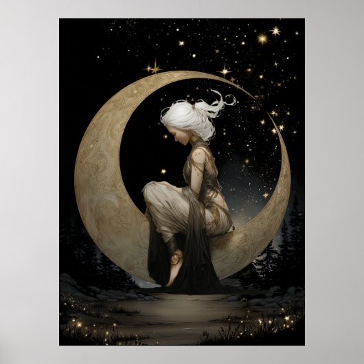 FD2 Enchanted 6 Crescent Moon Goddess Poster ポスター (正面)