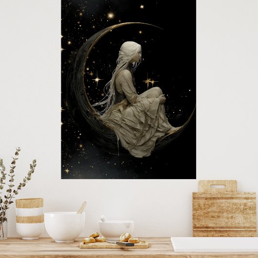FD2 Enchanted 7 Crescent Moon Goddess Poster ポスター (キッチン)