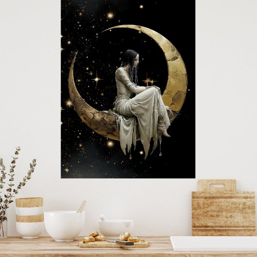 FD2 Enchanted 9 Crescent Moon Goddess Poster ポスター (キッチン)