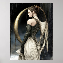 FD2 Enchanted Crescent Moon Goddess 13 Poster ポスター