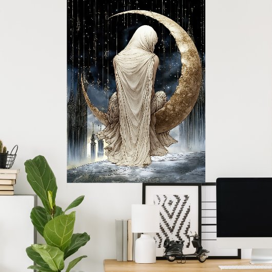 FD2 Enchanted Crescent Moon Goddess 17 Poster ポスター (ホームオフィス)