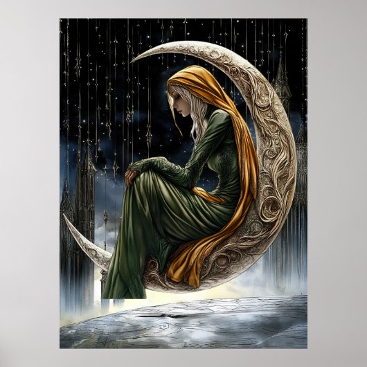 FD2 Enchanted Crescent Moon Goddess  18  Poster ポスター (正面)