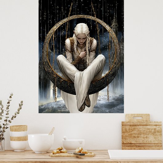 FD2 Enchanted Crescent Moon Goddess 19 Poster ポスター (キッチン)