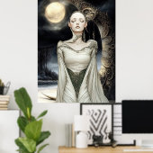FD2 Enchanted Crescent Moon Goddess 1 Poster ポスター (ホームオフィス)
