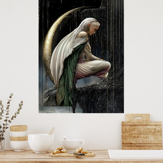 FD2 Enchanted Crescent Moon Goddess 22 Poster ポスター (キッチン)
