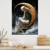 FD2 Enchanted Crescent Moon Goddess  24 Poster ポスター (キッチン)