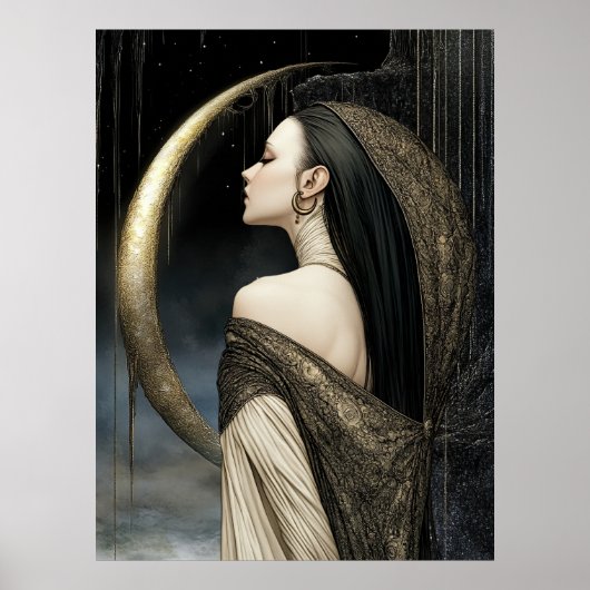 FD2 Enchanted Crescent Moon Goddess  26  Poster ポスター (正面)