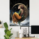 FD2 Enchanted Crescent Moon Goddess 31 Poster ポスター (ホームオフィス)
