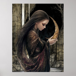 FD2 Enchanted Crescent Moon Goddess 3 Poster ポスター