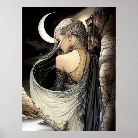 FD2 Enchanted Crescent Moon Goddess 5 Poster ポスター (正面)