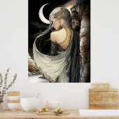 FD2 Enchanted Crescent Moon Goddess 5 Poster ポスター (キッチン)
