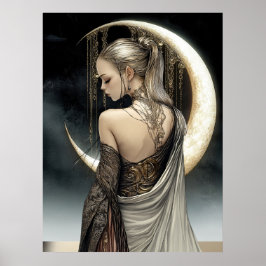 FD2 Enchanted Crescent Moon Goddess 6 Poster ポスター