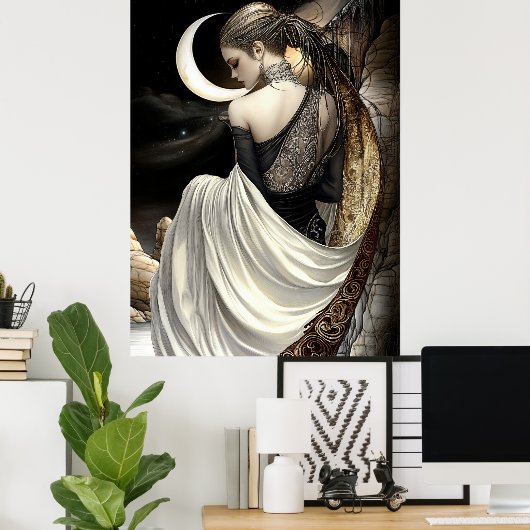 FD2 Enchanted Crescent Moon Goddess 8 Poster ポスター (ホームオフィス)